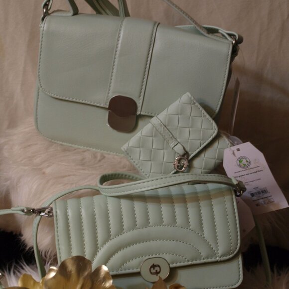Time and Tru Handbags - NEW 3-Pack Includes Purse, Large Wallet and Small Wallet, Mint By Time And Tru